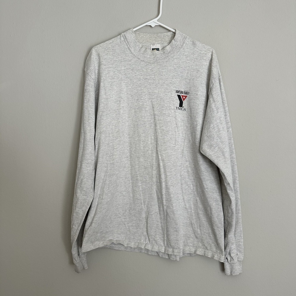 Vintage Ymca 1980's T-Shirt Large Long Sleeve Made In Usa 80s